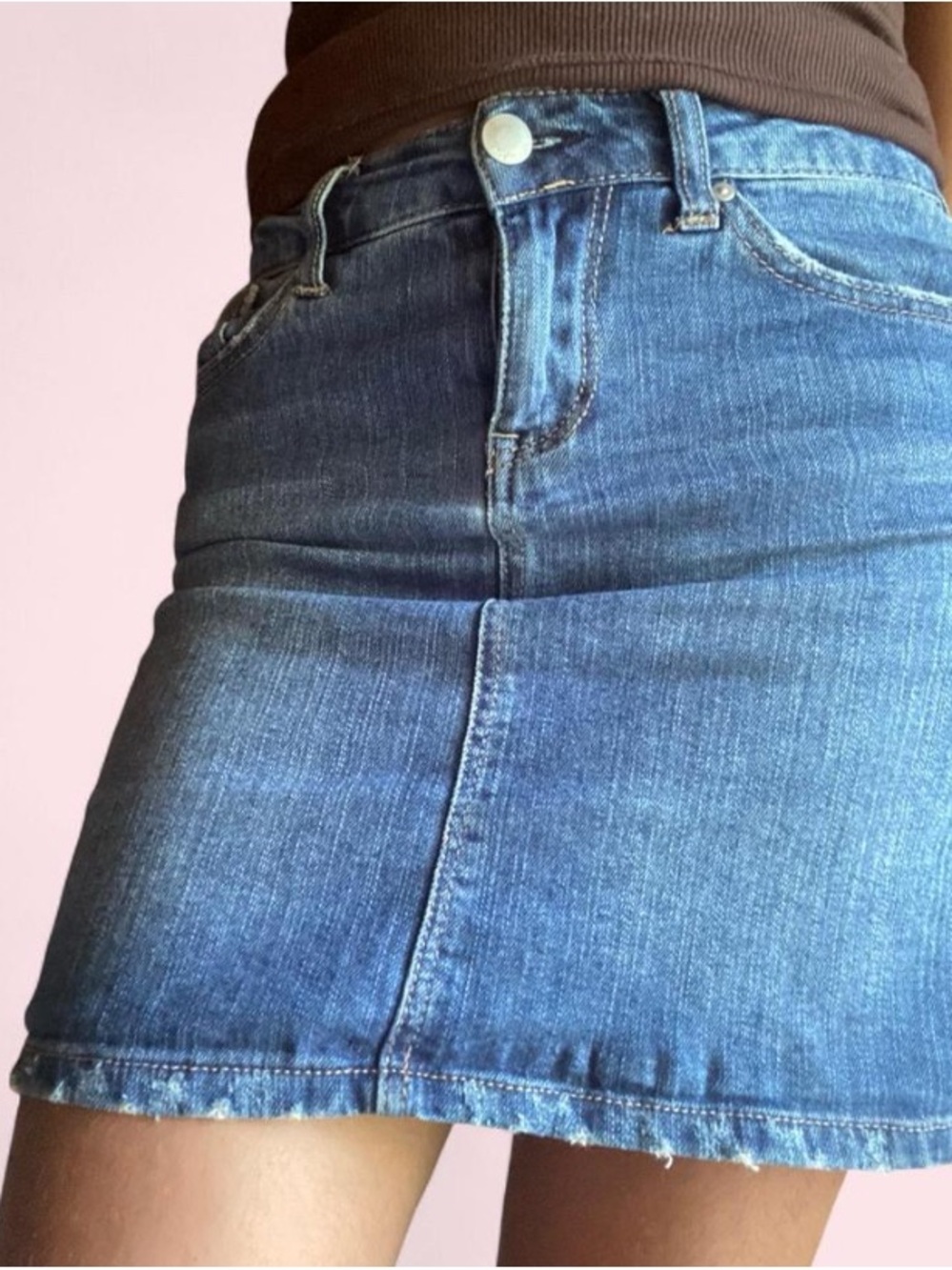 Classic Blue Denim Mini Skirt - Casual Women's Style